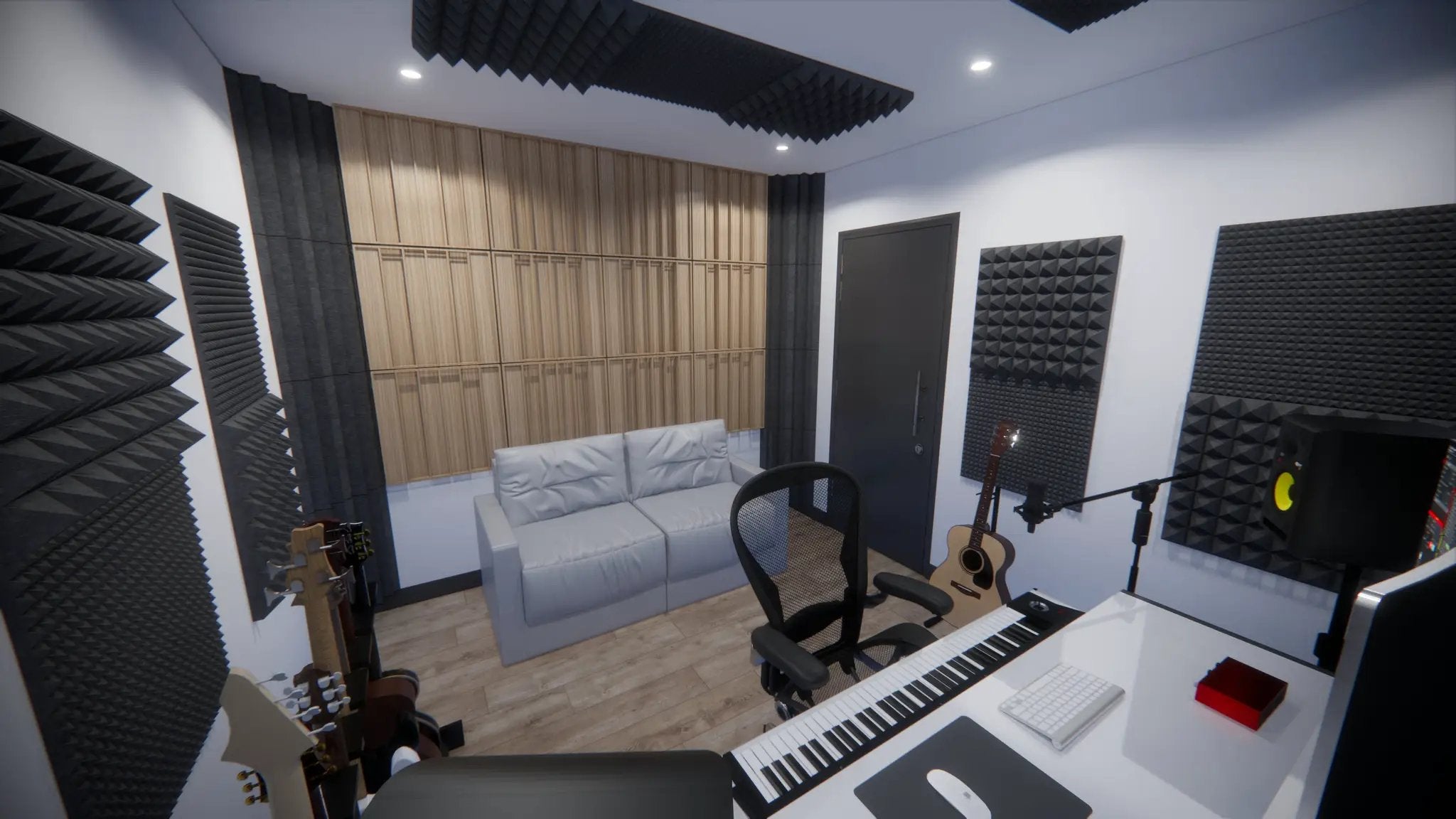 Wood Acoustic Diffuser Panel | Solid Paulownia Wood Sound Diffuser for Studios & Home Theaters by SoundAssured