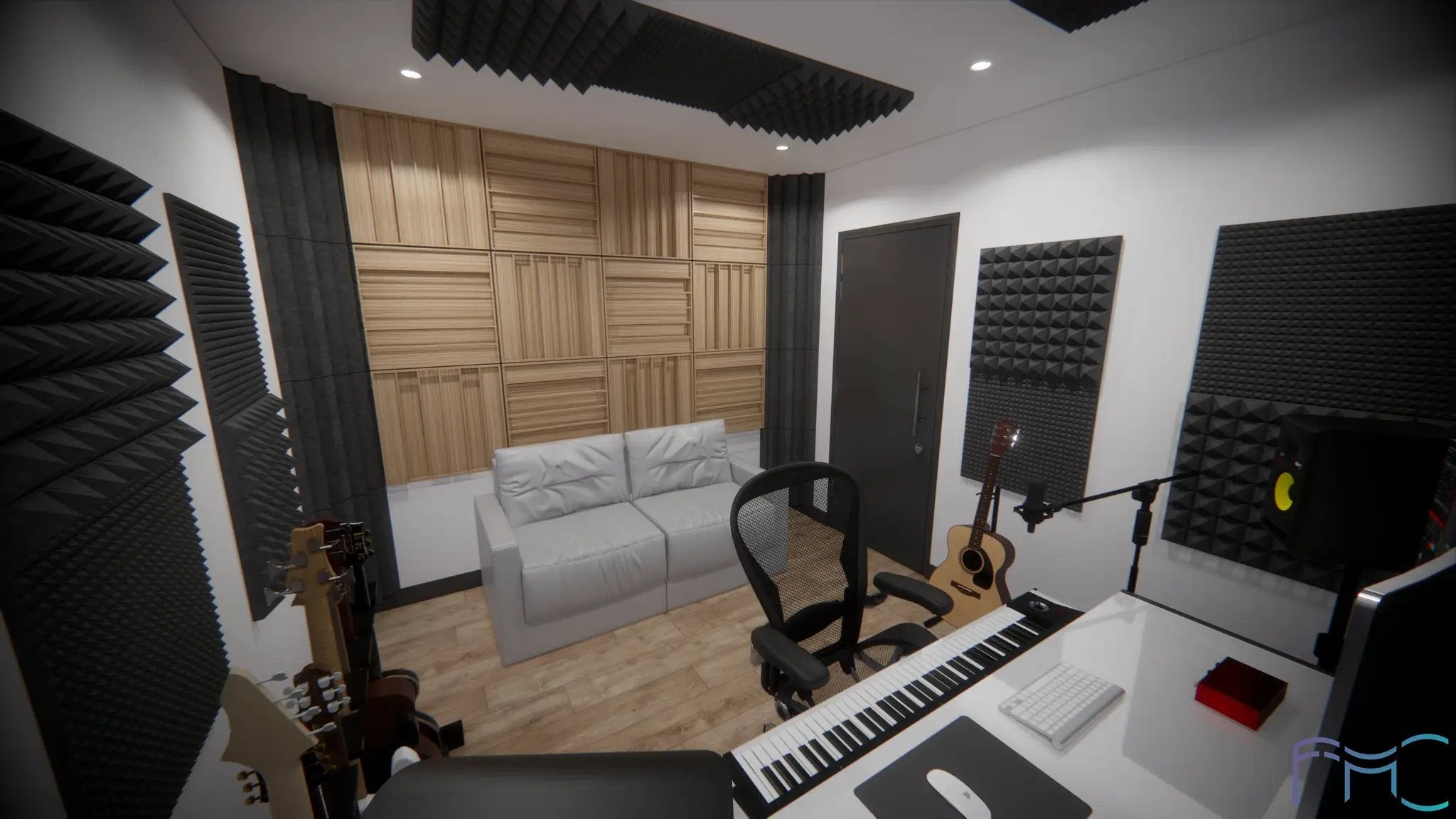 Wood Acoustic Diffuser Panel | Solid Paulownia Wood Sound Diffuser for Studios & Home Theaters by SoundAssured