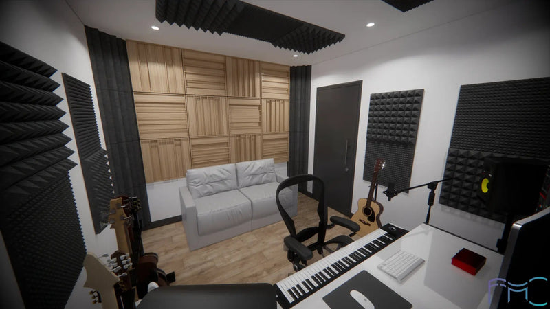Wood Acoustic Diffuser Panel | Solid Paulownia Wood Sound Diffuser for Studios & Home Theaters by SoundAssured
