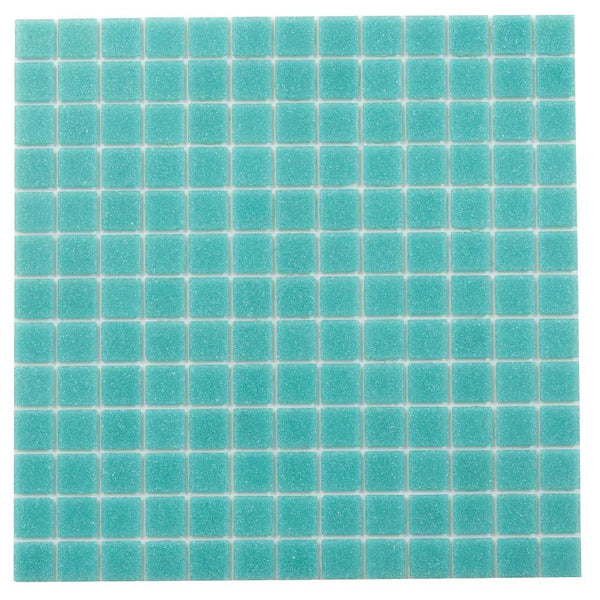 Neon Aqua Green 12x12 Glossy Uniform Square Glass Mosaic Tile (20 pack, 20 sq ft/case)