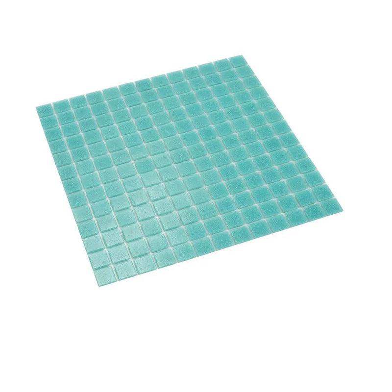 Neon Aqua Green 12x12 Glossy Uniform Square Glass Mosaic Tile (20 pack, 20 sq ft/case) by Apollo Tile