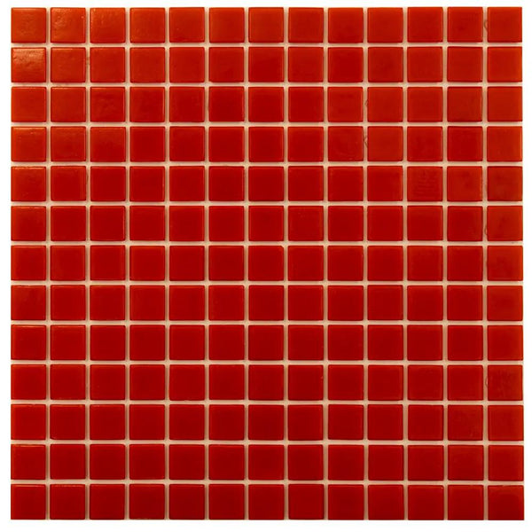 Candy Red 12x12 Glossy Uniform Square Glass Mosaic Tile (20 pack, 20 sq ft/case)