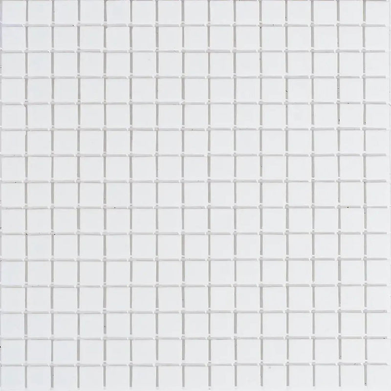 Off-White 12x12 Glossy Uniform Square Glass Mosaic Tile (20 pack, 20 sq ft/case) by Apollo Tile