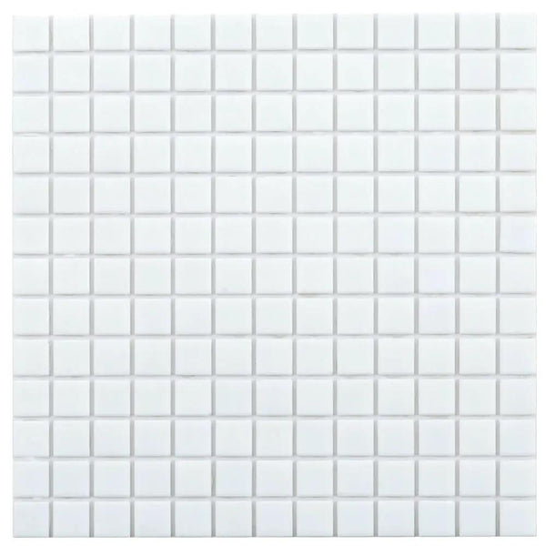 Rice White 12x12 Glossy Uniform Square Glass Mosaic Tile (20 pack, 20 sq ft/case)