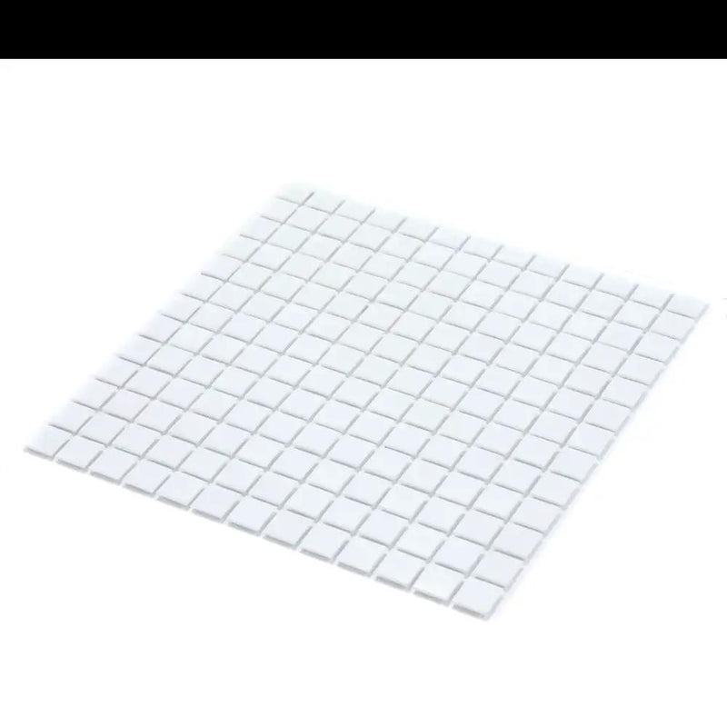Rice White 12x12 Glossy Uniform Square Glass Mosaic Tile (20 pack, 20 sq ft/case) by Apollo Tile