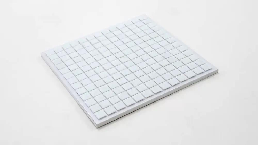 Cotton White 12x12 Glossy Uniform Square Glass Mosaic Tile (20 pack, 20 sq ft/case) by Apollo Tile