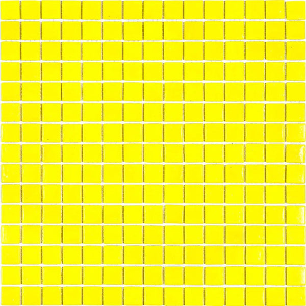 Yellow 12x12 Glossy Uniform Square Glass Mosaic Tile (20 pack, 20 sq ft/case)