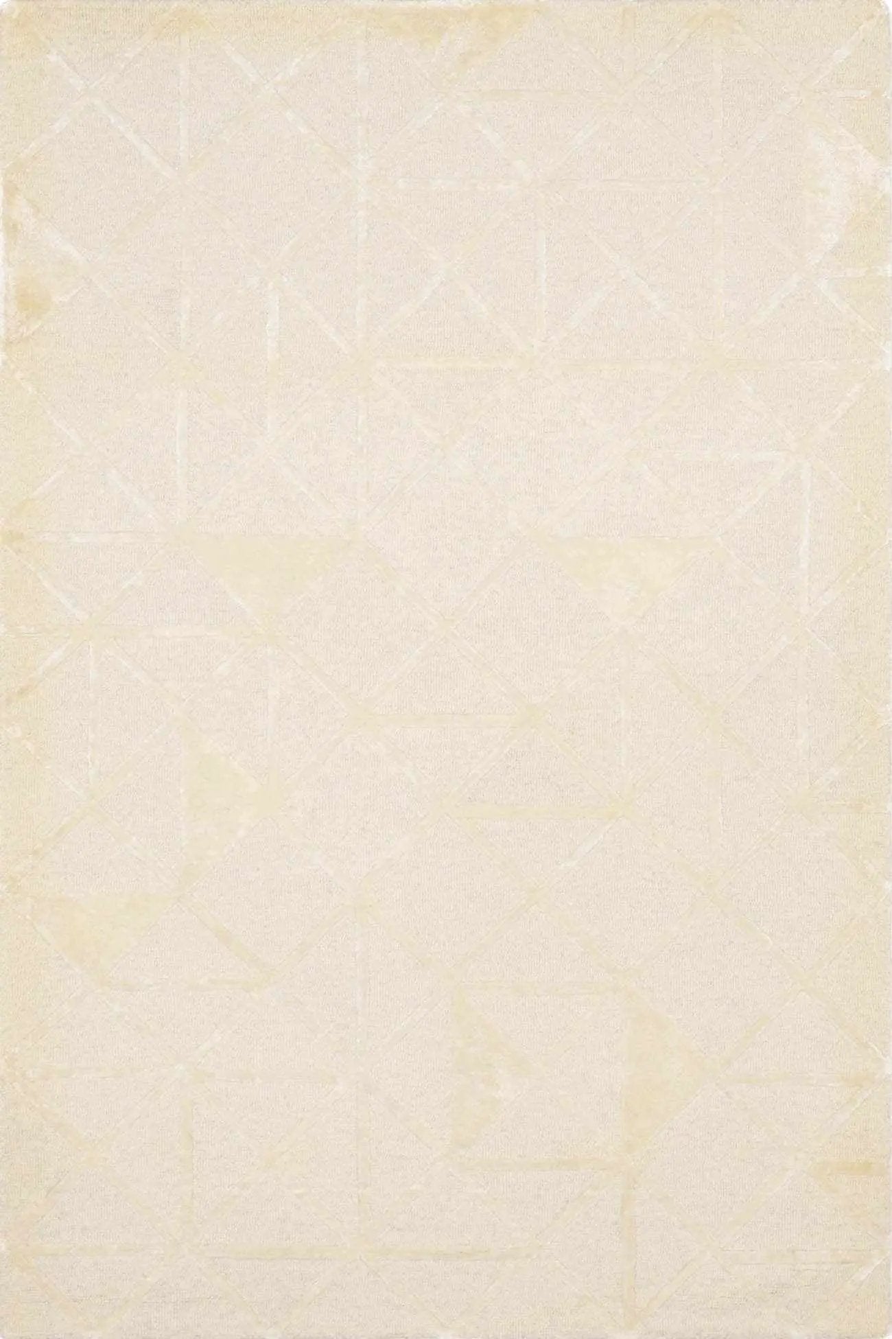 Jevau Beige Geometric Hand Tufted Wool Area Rug - Clearance by Boutique Rugs