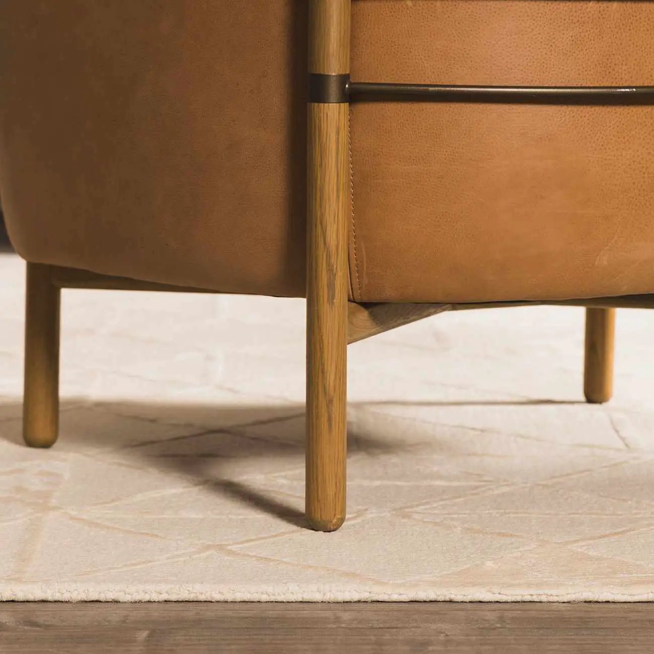 Jevau Beige Geometric Hand Tufted Wool Area Rug - Clearance by Boutique Rugs