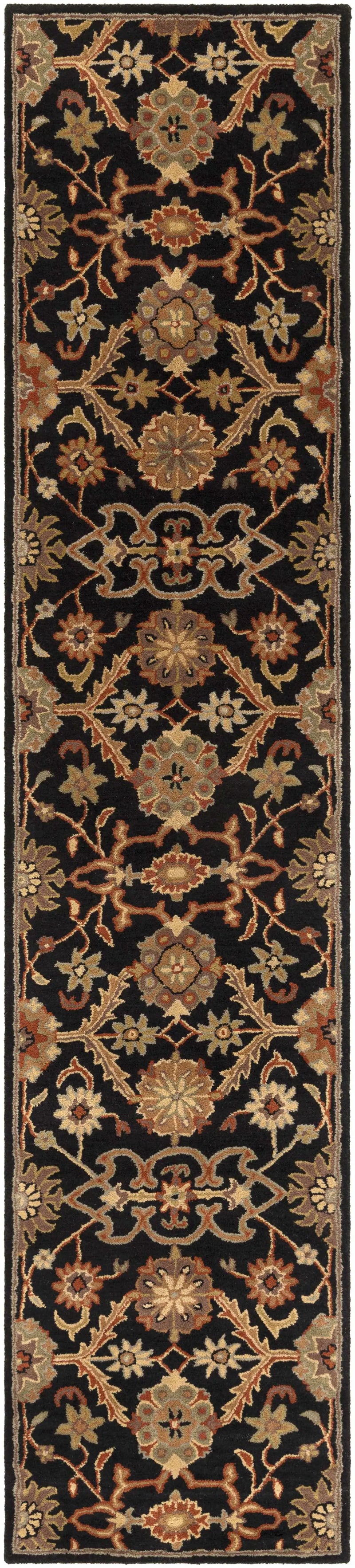 Salix Hand Tufted Black Wool Rug by Boutique Rugs