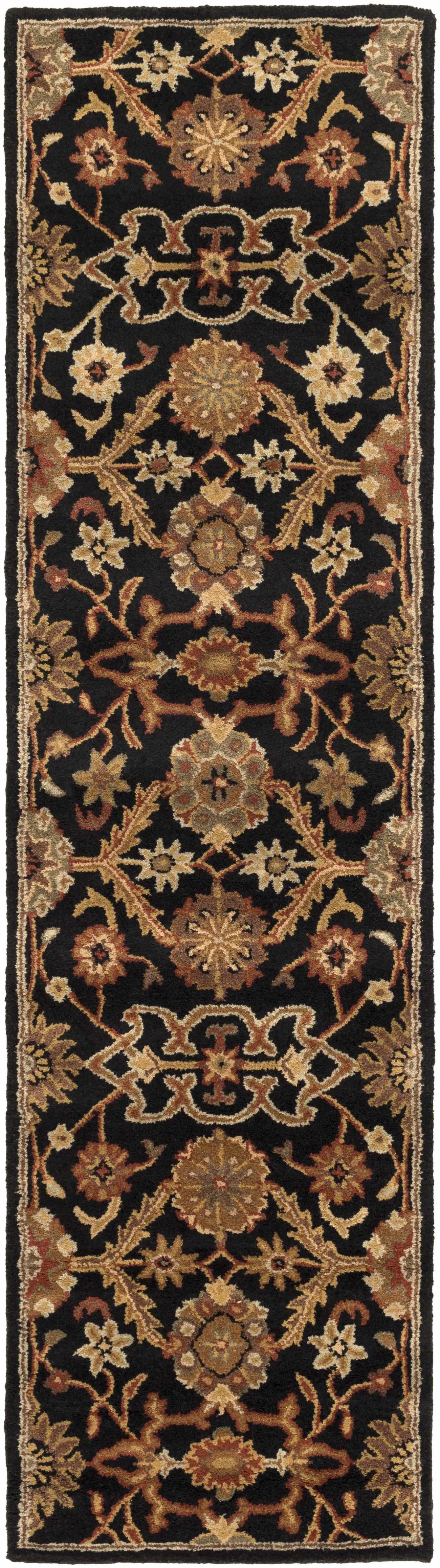 Salix Hand Tufted Black Wool Rug by Boutique Rugs