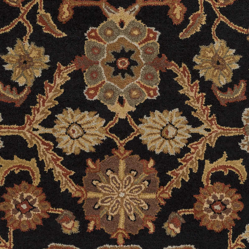 Salix Hand Tufted Black Wool Rug by Boutique Rugs