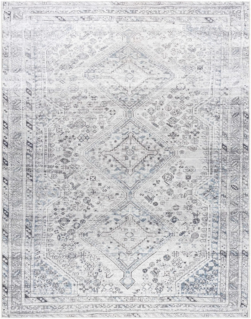 Barny Gray Denim Washable Rug - Clearance by Boutique Rugs