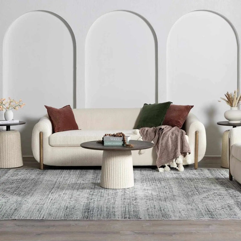 Barny Gray Blue Washable Rug - Clearance by Boutique Rugs