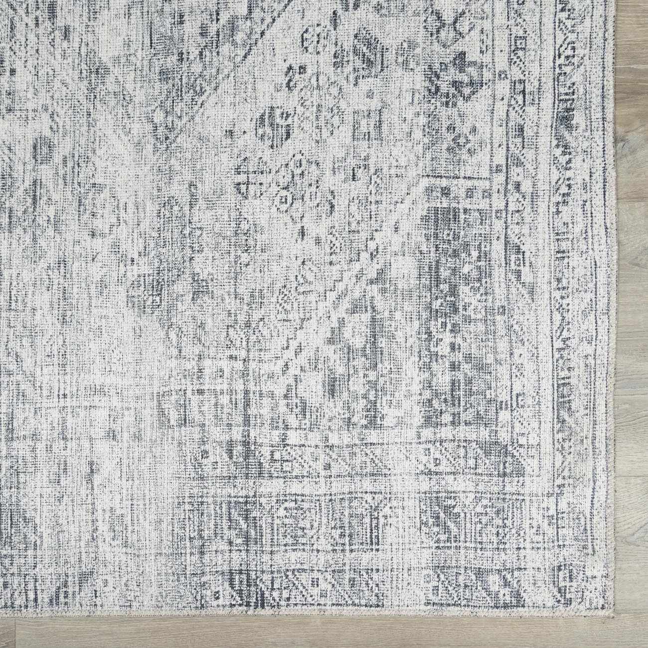 Barny Gray Blue Washable Rug - Clearance by Boutique Rugs