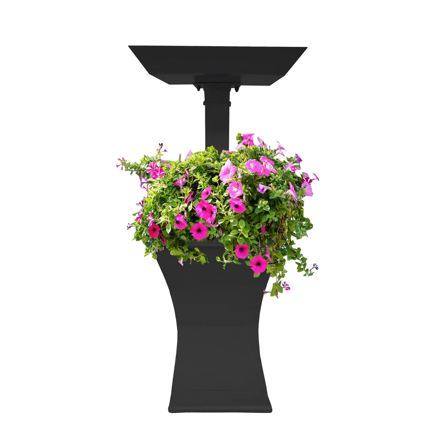 Modern Square Cast Aluminum 40-in Bird Bath and Planter Vase Combo by Sharicks