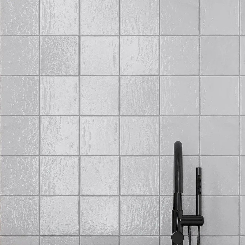 White 5x5 Glossy Subway Ceramic Tile (57 pack, 10.76 sq ft/case) by Apollo Tile