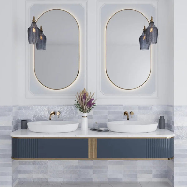 Lavanda Blue 2.58 in. x 8 in. Polished Ceramic Subway Tile (5.38 sq ft/case), photo 2 of 12