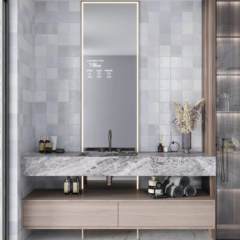 Purple 5x5 Glossy Subway Ceramic Tile (57 pack, 10.76 sq ft/case) by Apollo Tile