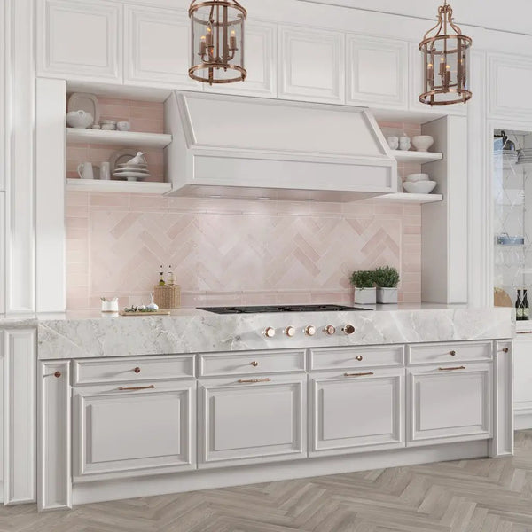 Pink 2.58 in. x 8 in. Polished Ceramic Subway Tile (5.38 sq ft/case), photo 2 of 9