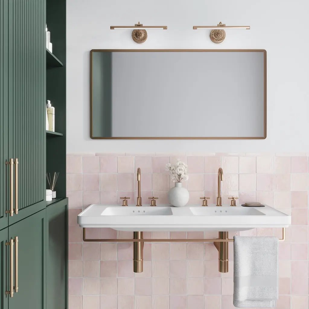 Chateau Soft Pink 5x5 Glossy Ceramic Square Tile (57 pack, 10.76 sq ft/case) by Apollo Tile