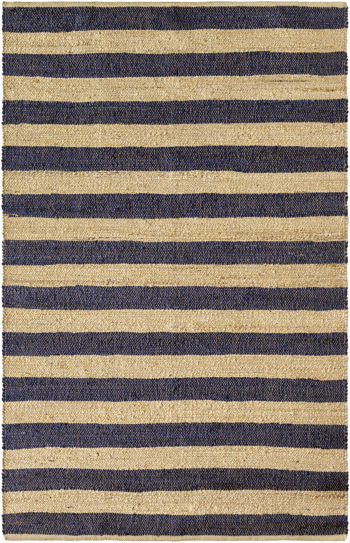 Ilkay Beige & Navy Jute Area Rug - Clearance by Boutique Rugs