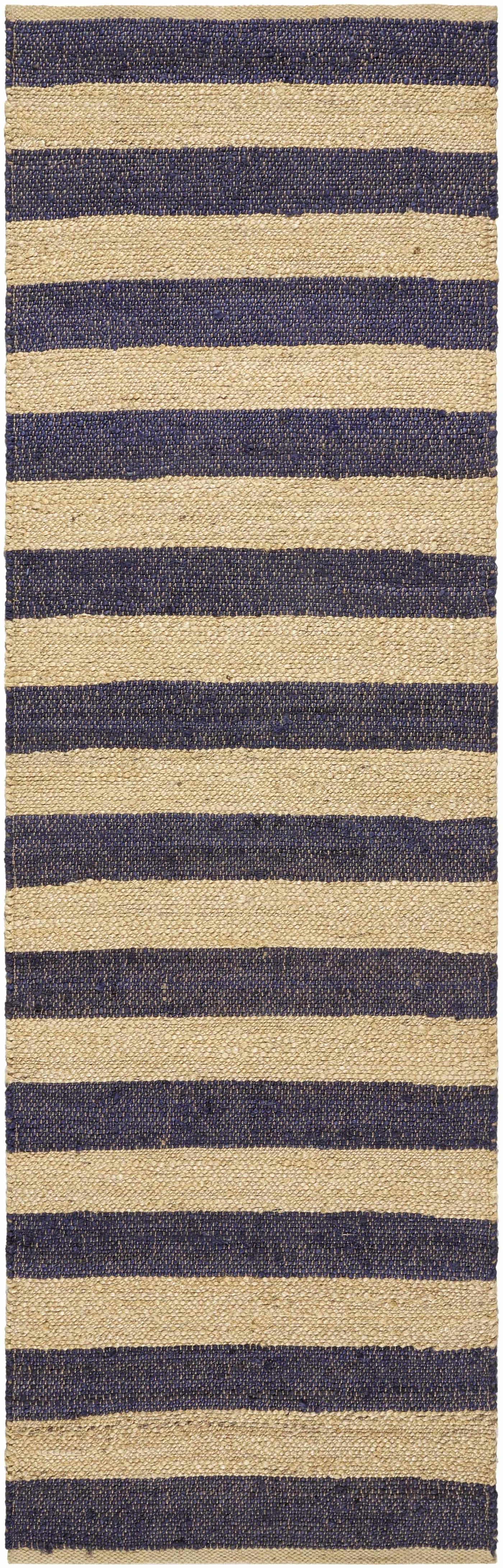 Ilkay Beige & Navy Jute Area Rug - Clearance by Boutique Rugs