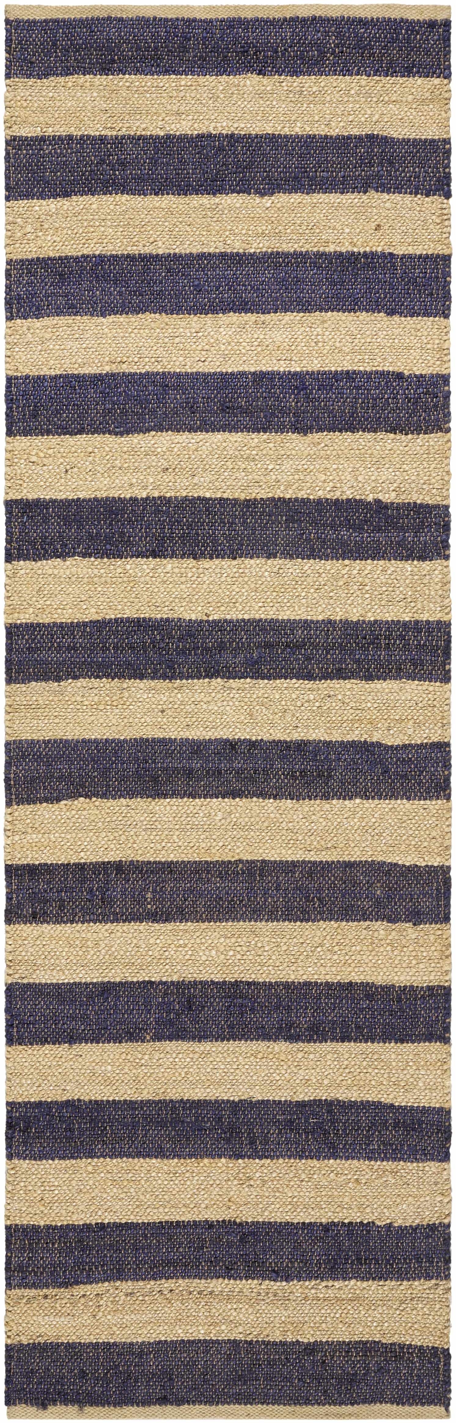 Ilkay Beige & Navy Jute Area Rug - Clearance by Boutique Rugs