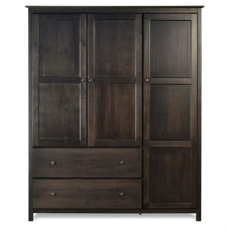 Espresso Wood Finish Bedroom Wardrobe Armoire Cabinet Closet by HomePacific
