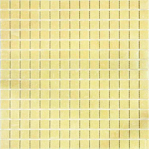 Cream Beige 12x12 Uniform Square Glossy Glass Mosaic Tile (20 pack, 20 sq ft/case)