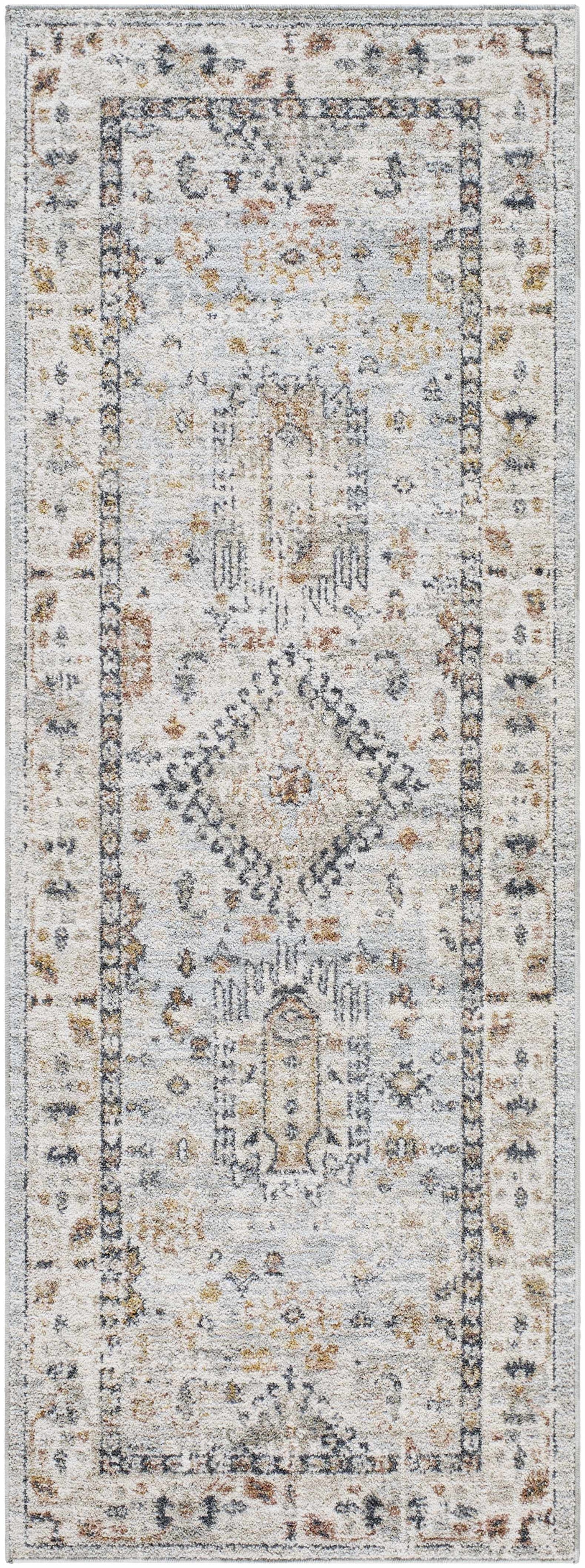 Kamau Cream & Blue Area Rug - Clearance by Boutique Rugs