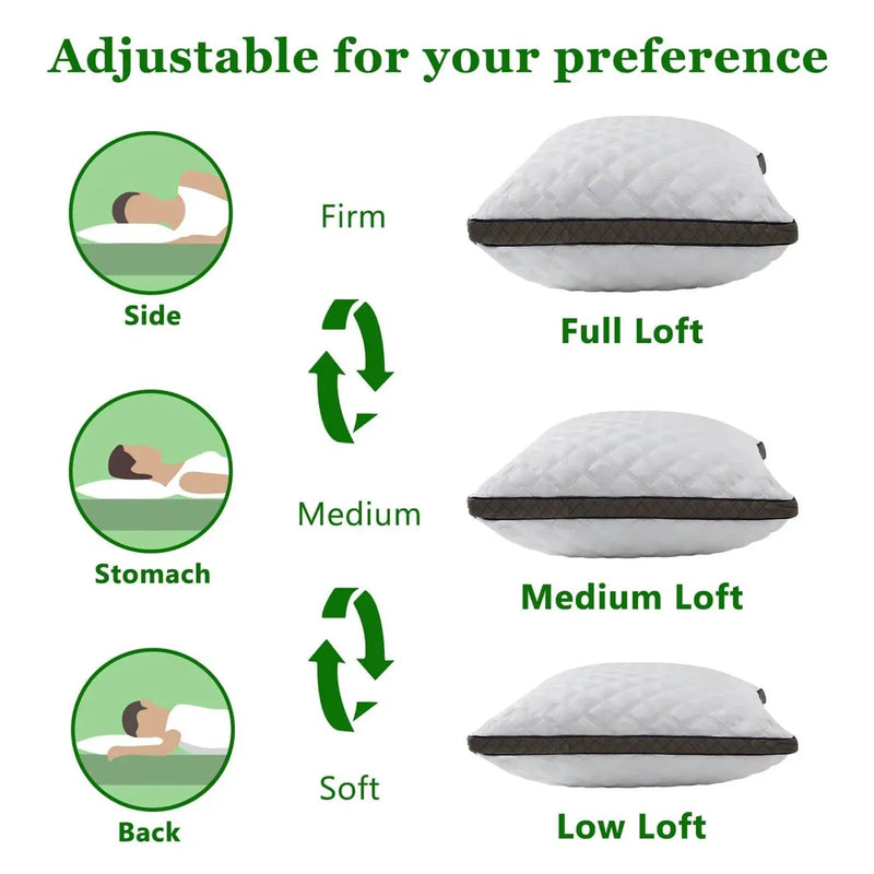 Set of 2 Standard Shredded Memory Foam Polyester Pillow with Removeable Cover by HomePacific