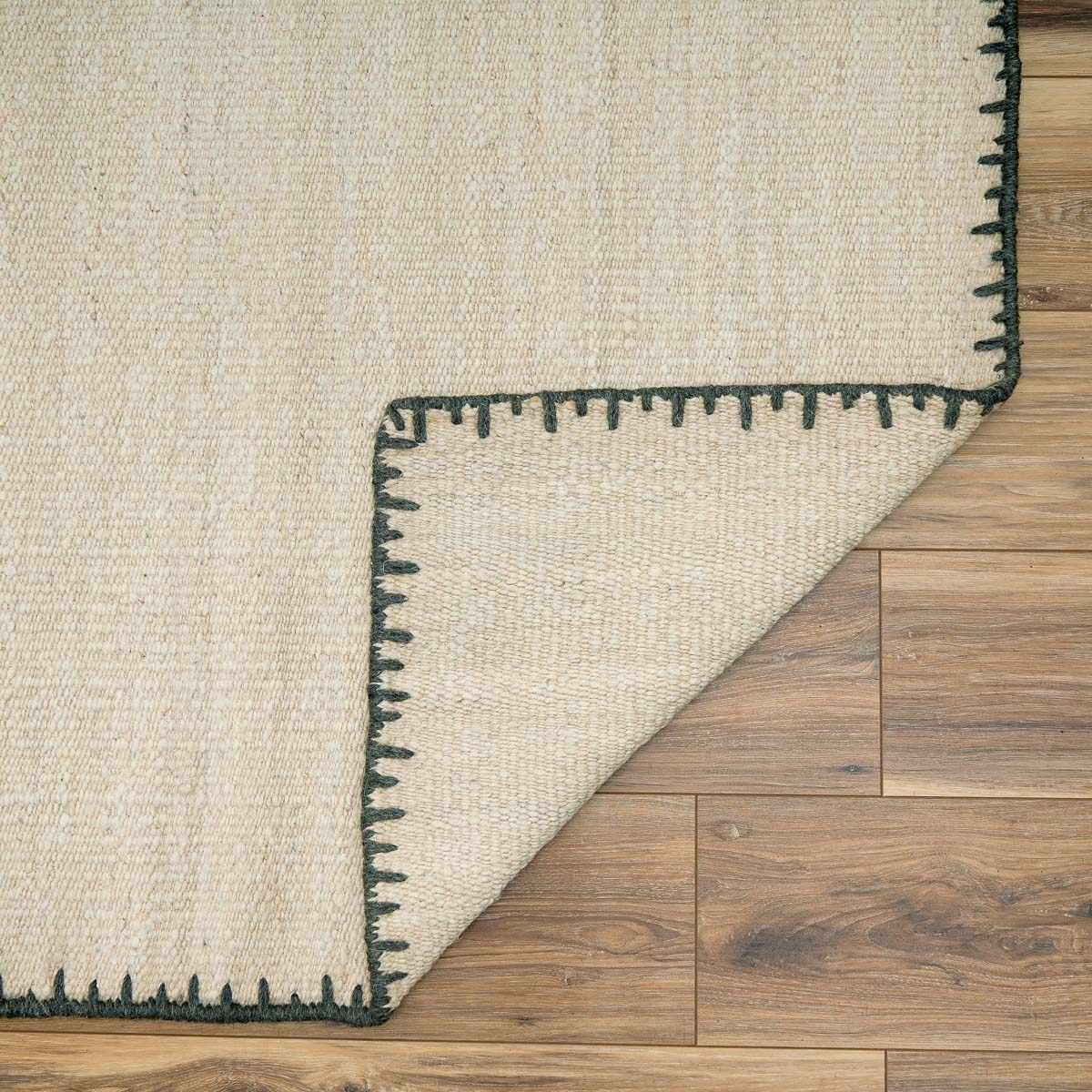 Ayumu Off White Hand Woven Wool Area Rug - Clearance by Boutique Rugs