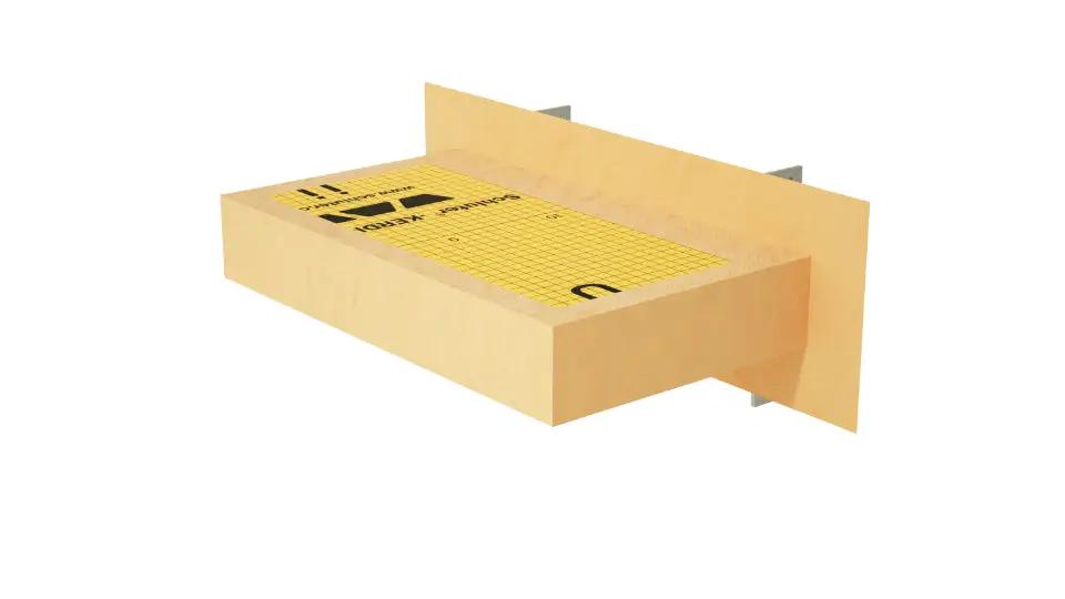 The Original Floating Shower Bench Kit­™ with Orange Waterproof Board & Original Shower Bench Bracket® by The Original Granite Bracket
