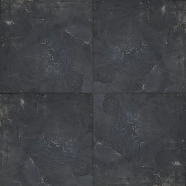 Premium Black Gauged Slate Tiles 12x12