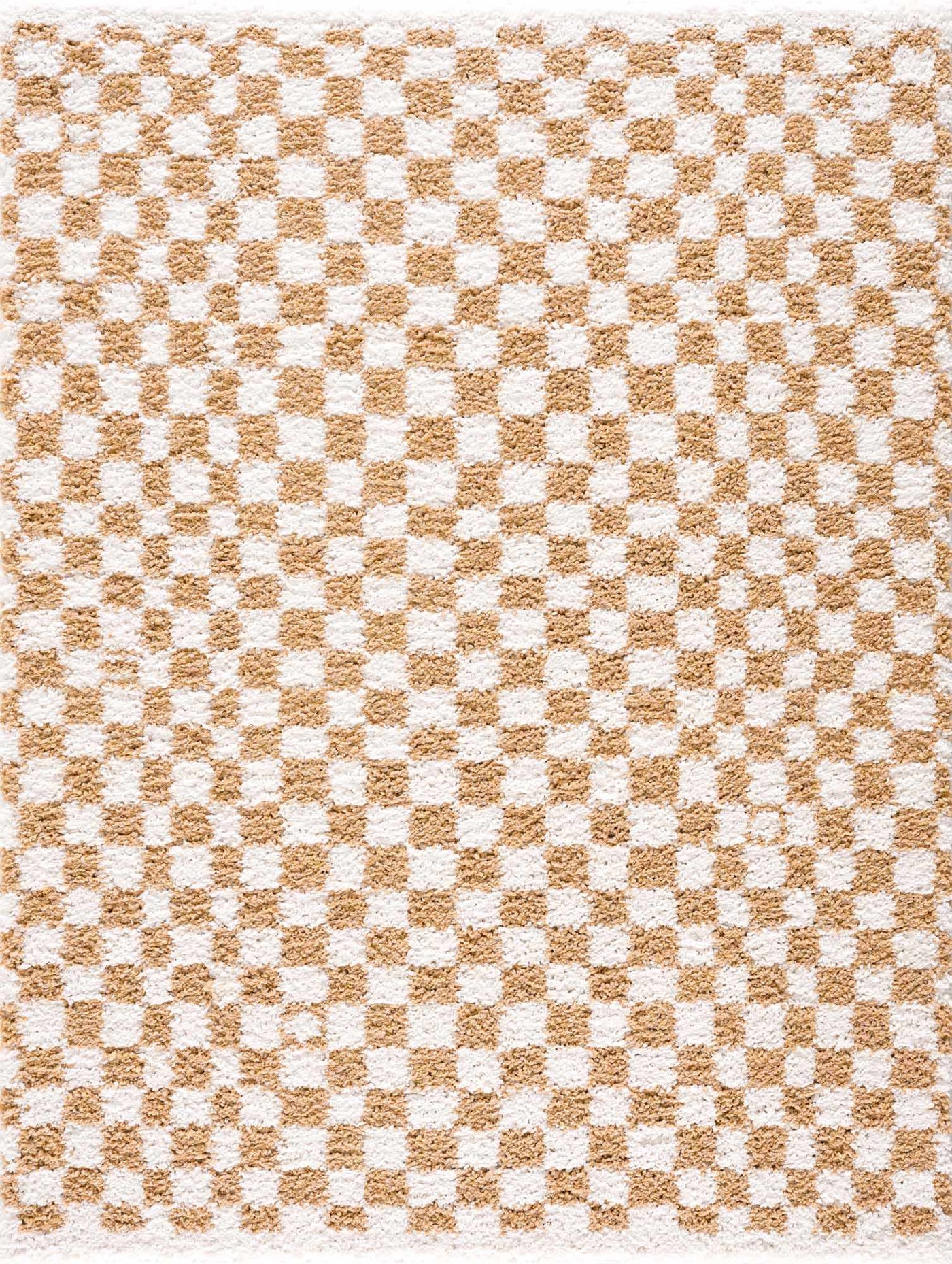 Kieu Mustard & Ivory Checkered Area Rug by Boutique Rugs