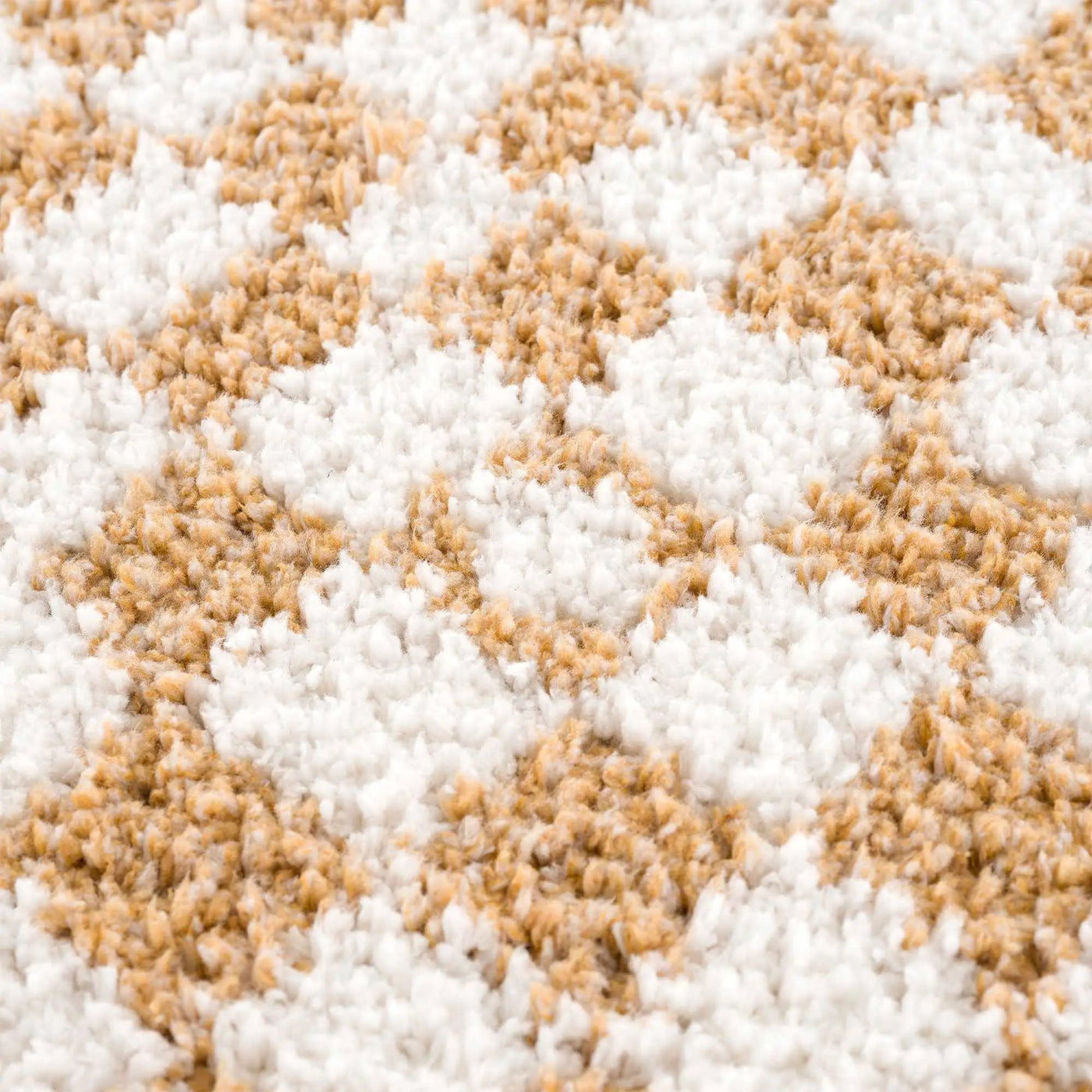 Kieu Mustard & Ivory Checkered Area Rug by Boutique Rugs