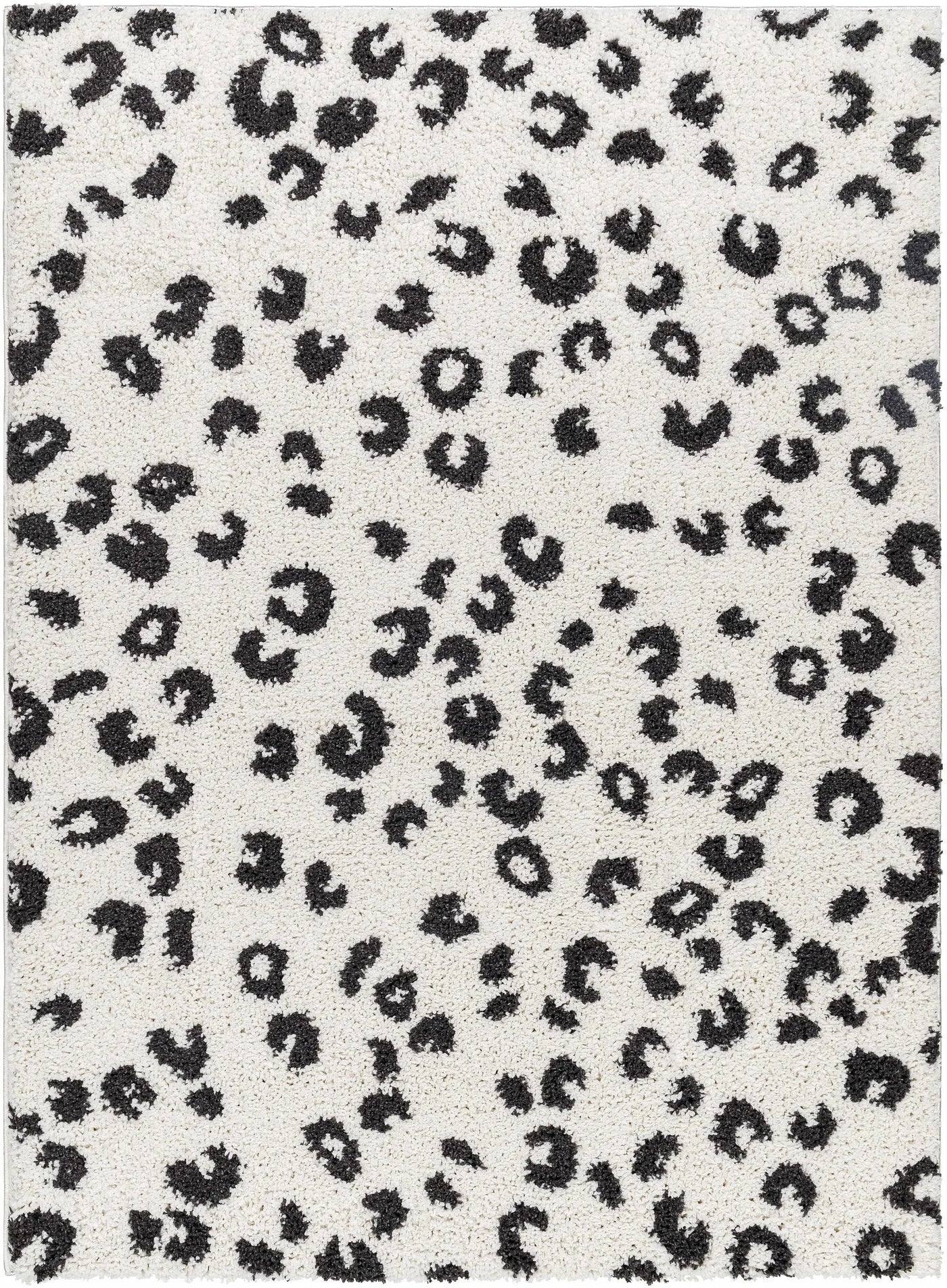 Zhen Black Spots Leopard Rug - Clearance by Boutique Rugs