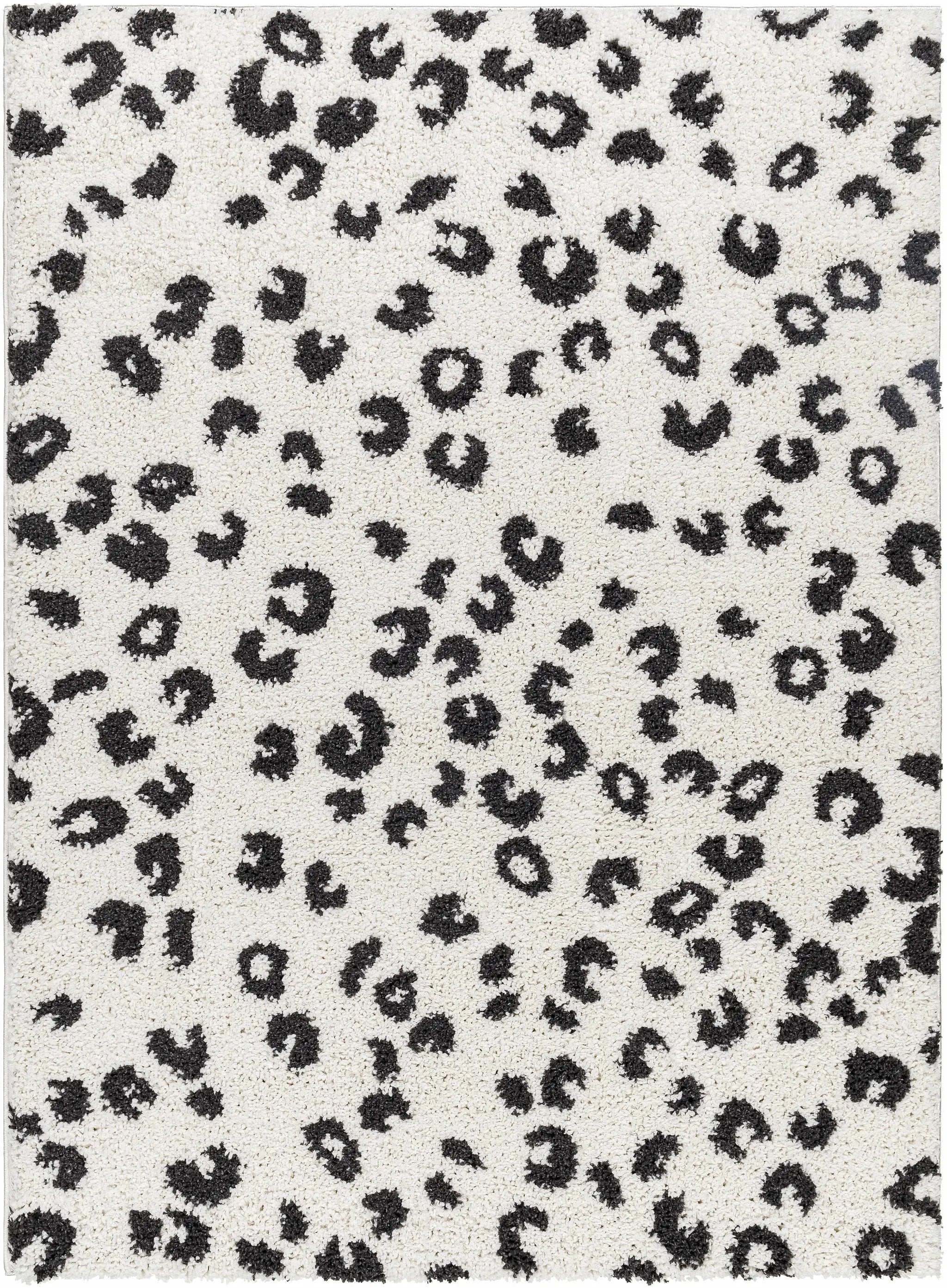Zhen Black Spots Leopard Rug - Clearance by Boutique Rugs