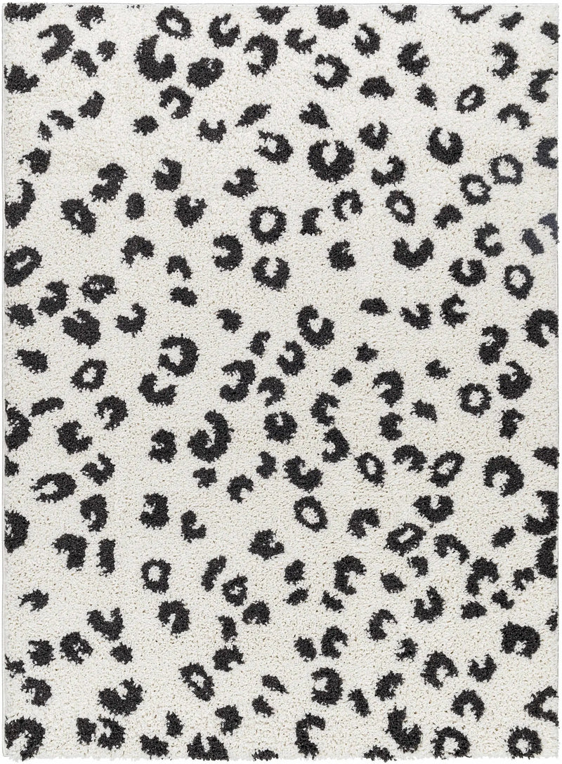 Zhen Black Spots Leopard Rug - Clearance by Boutique Rugs