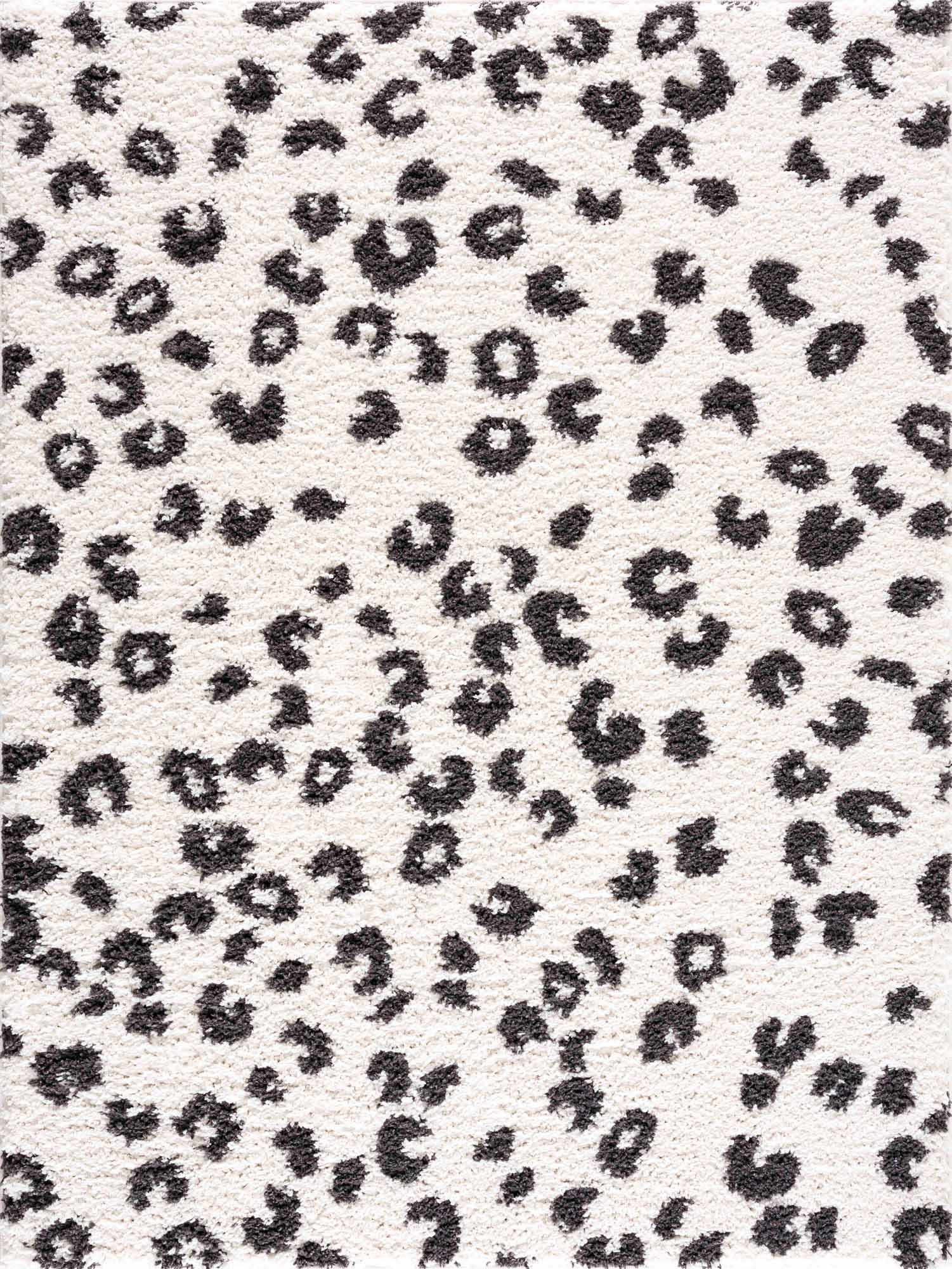 Zhen Black Spots Leopard Rug - Clearance by Boutique Rugs
