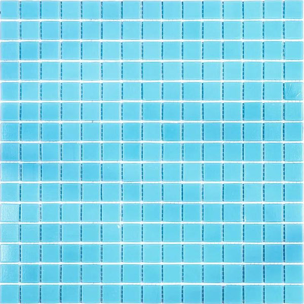 Aqua Blue 12x12 Glossy Uniform Square Glass Mosaic Tile (20 pack, 20 sq ft/case)