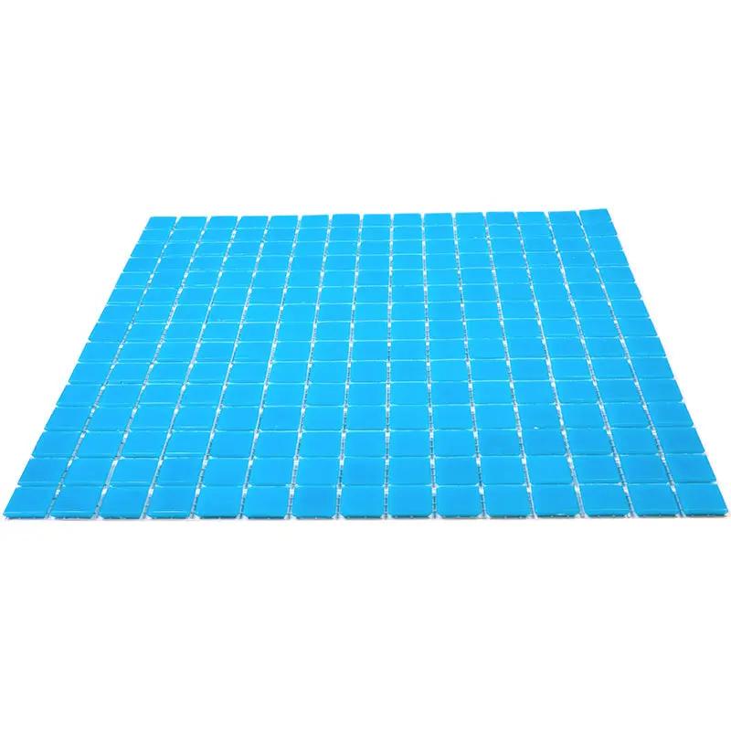 Pacific Blue 12x12 Glossy Square Glass Mosaic Tile (20 pack, 20 sq ft/case) by Apollo Tile