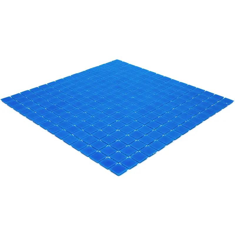 Denim Blue 12x12 Uniform Square Glossy Glass Mosaic Tile (20 pack, 20 sq ft/case) by Apollo Tile