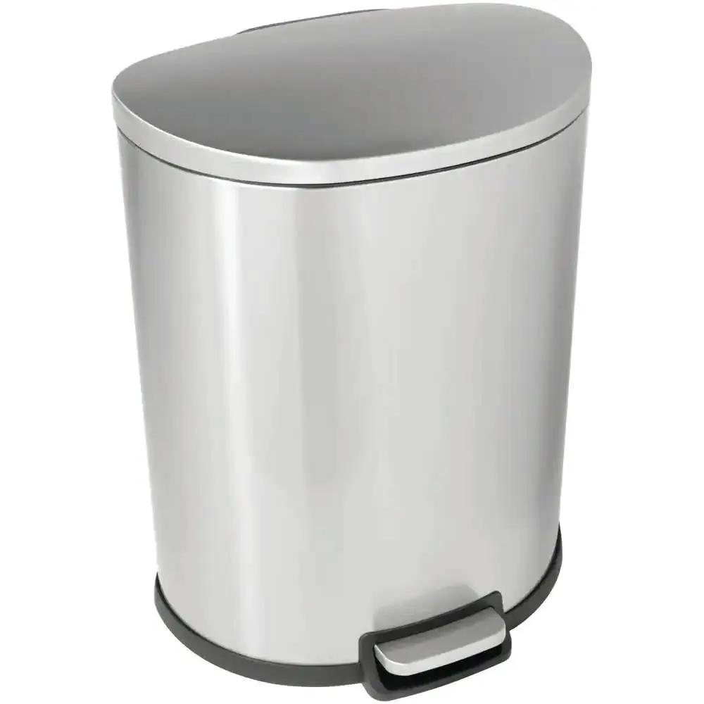 13-Gallon Step-on Stainless Steel Kitchen Trash Can with Removable Bucket Liner by HomePacific