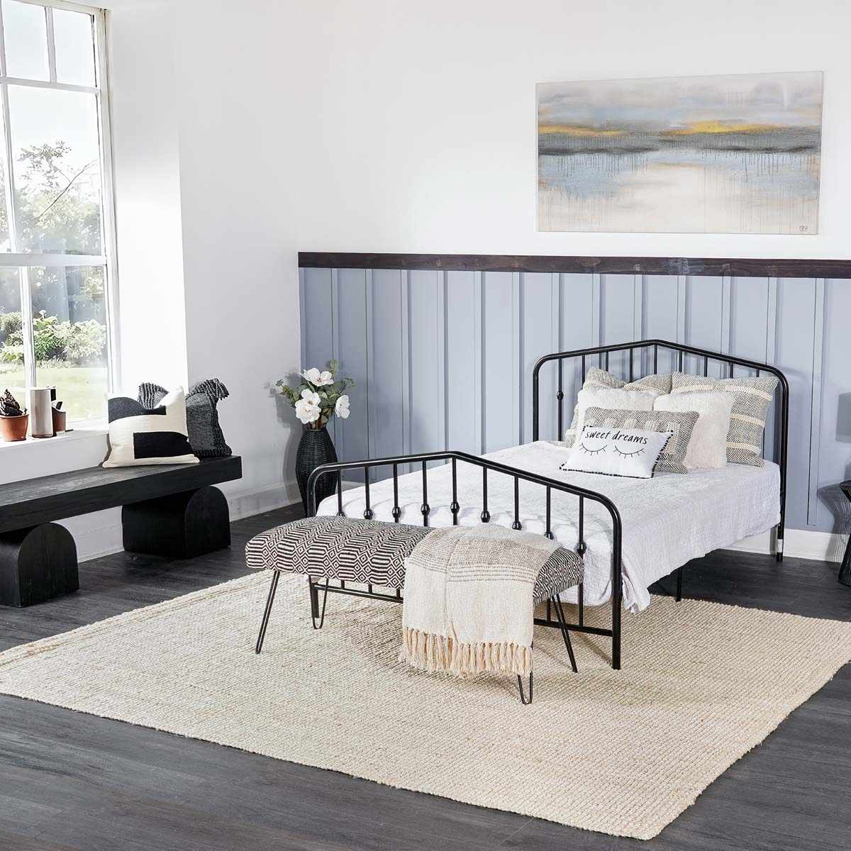Ambel Cream Jute Rug by Boutique Rugs