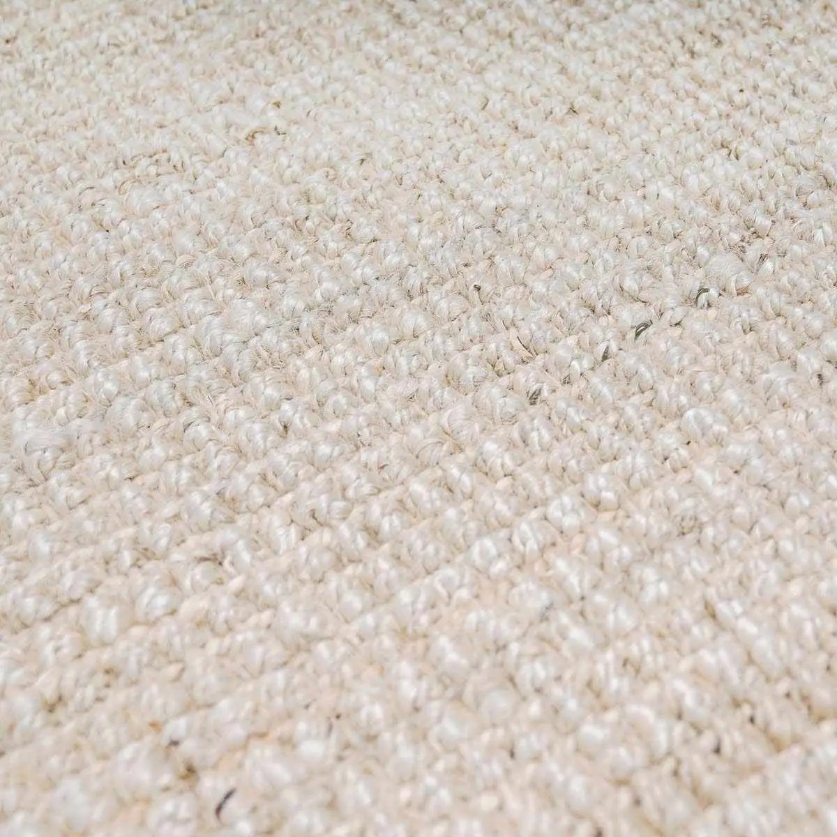 Ambel Cream Jute Rug by Boutique Rugs