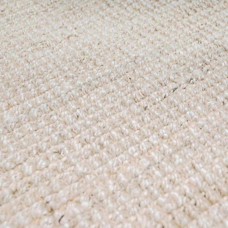 Ambel Cream Jute Rug by Boutique Rugs