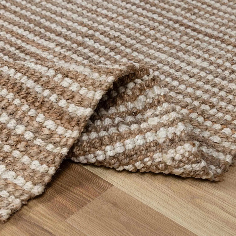 Ambel Tan Camel Jute Area Rug by Boutique Rugs