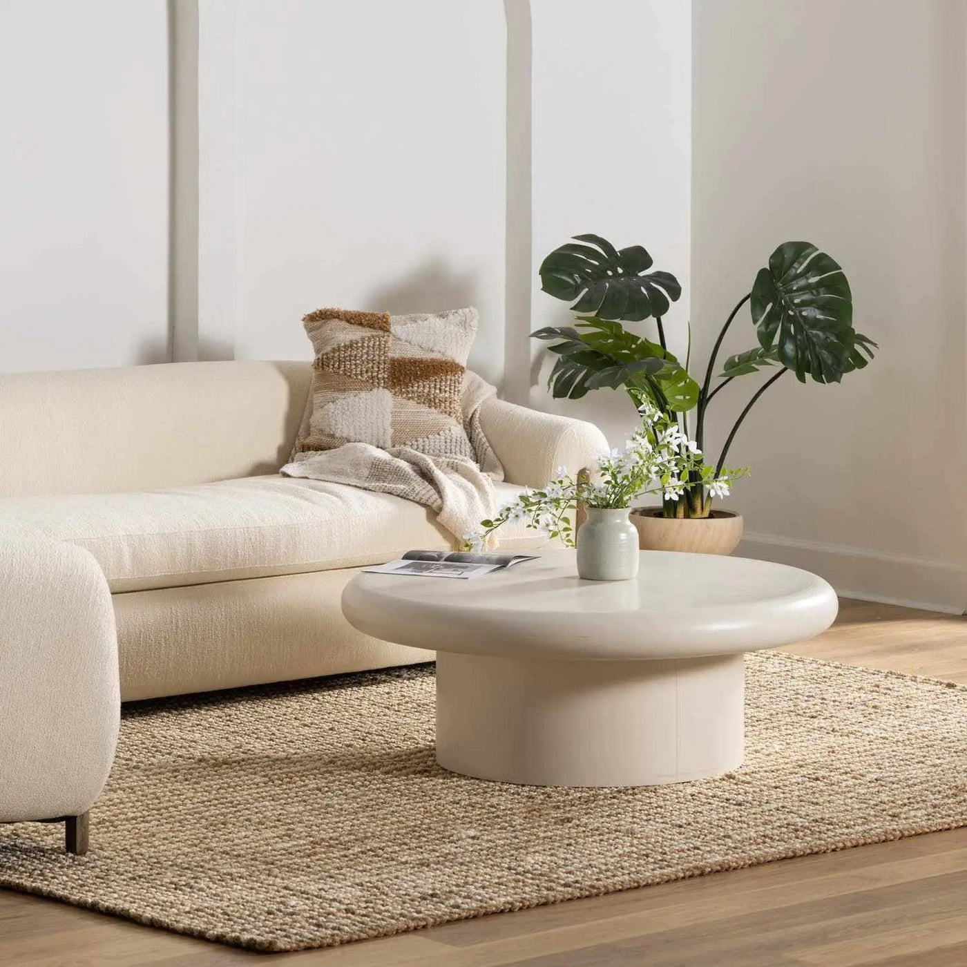 Ambel Tan Camel Jute Area Rug by Boutique Rugs